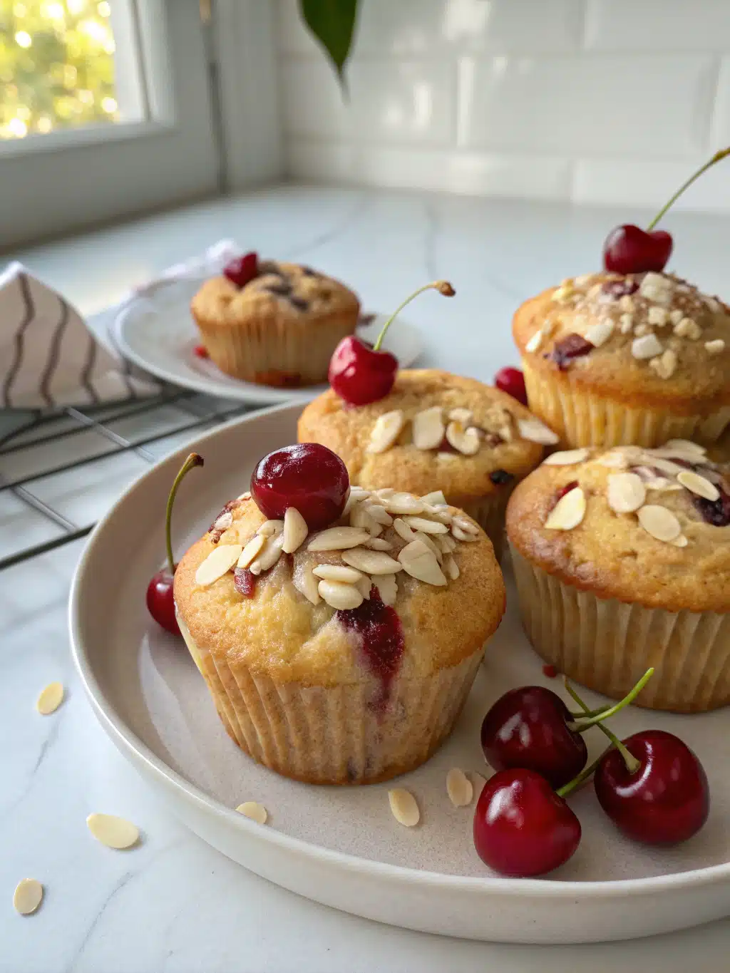 Cherry Almond Muffins