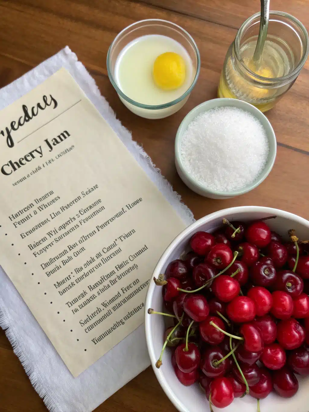 Cherry Jam Ingredients