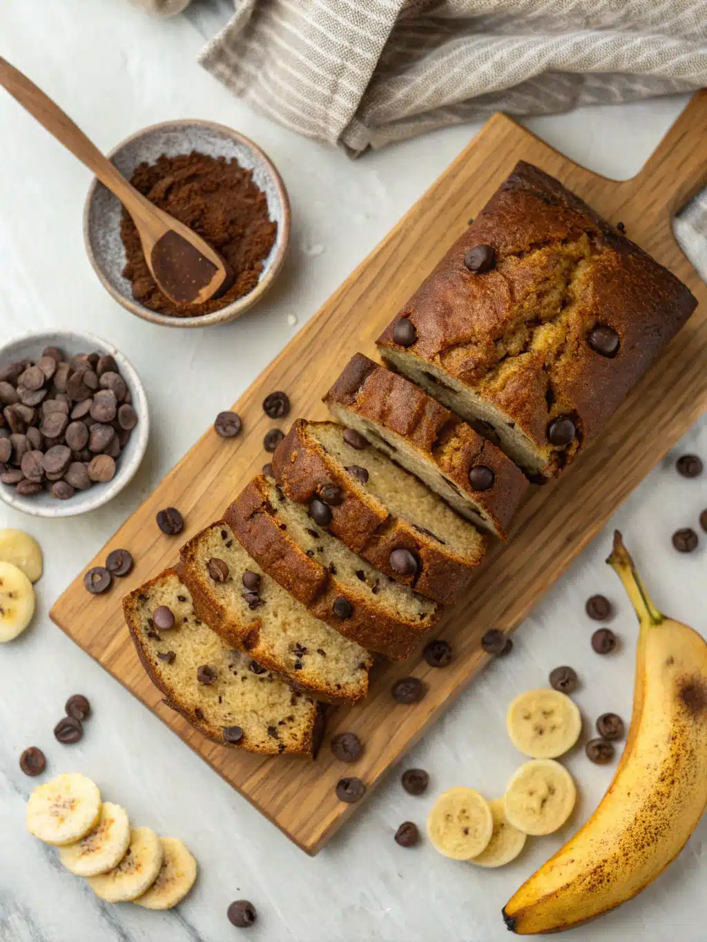 Ingredients for Chocolate Chip Banana Bread