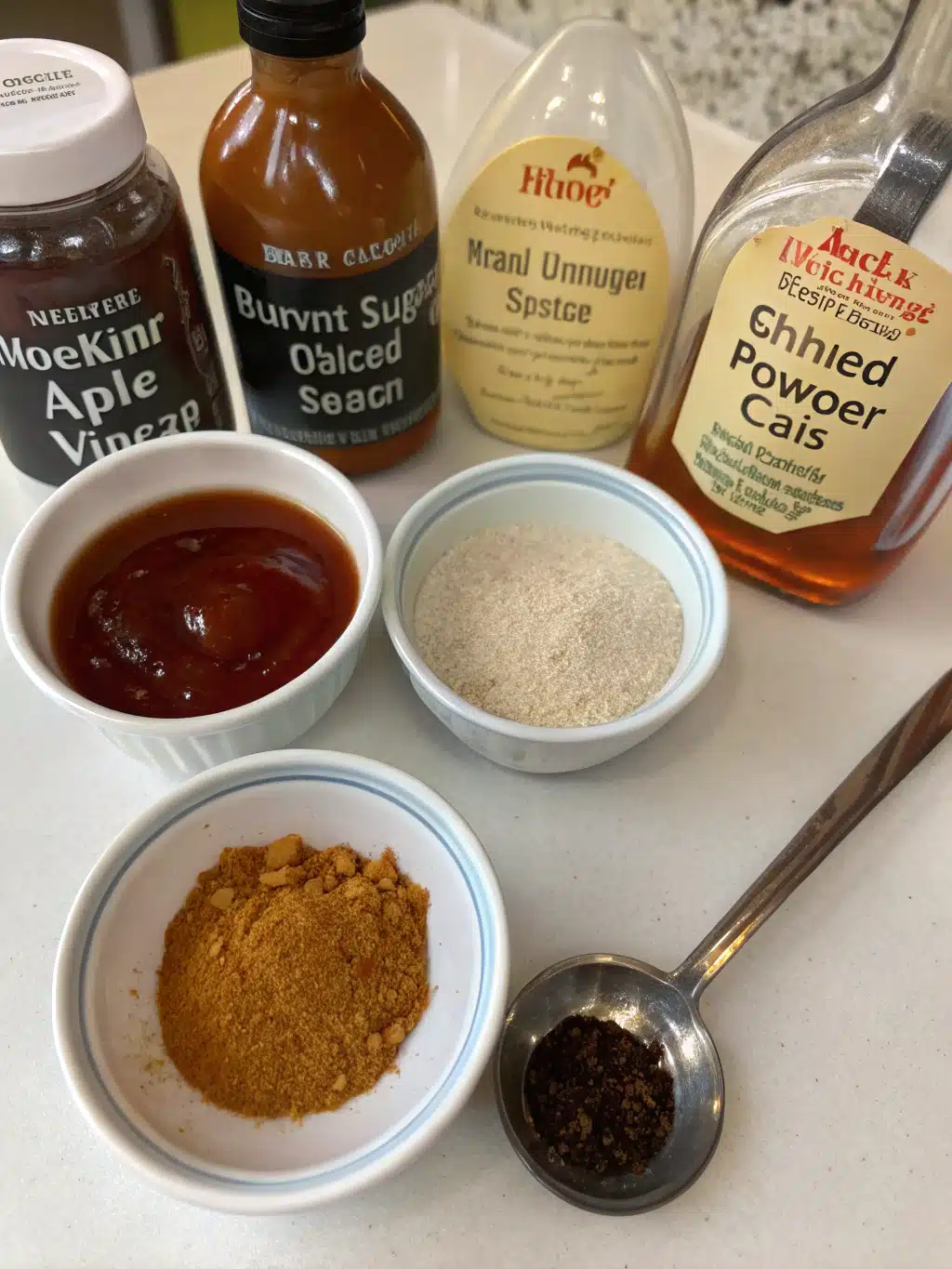 Homemade BBQ Sauce ingredients