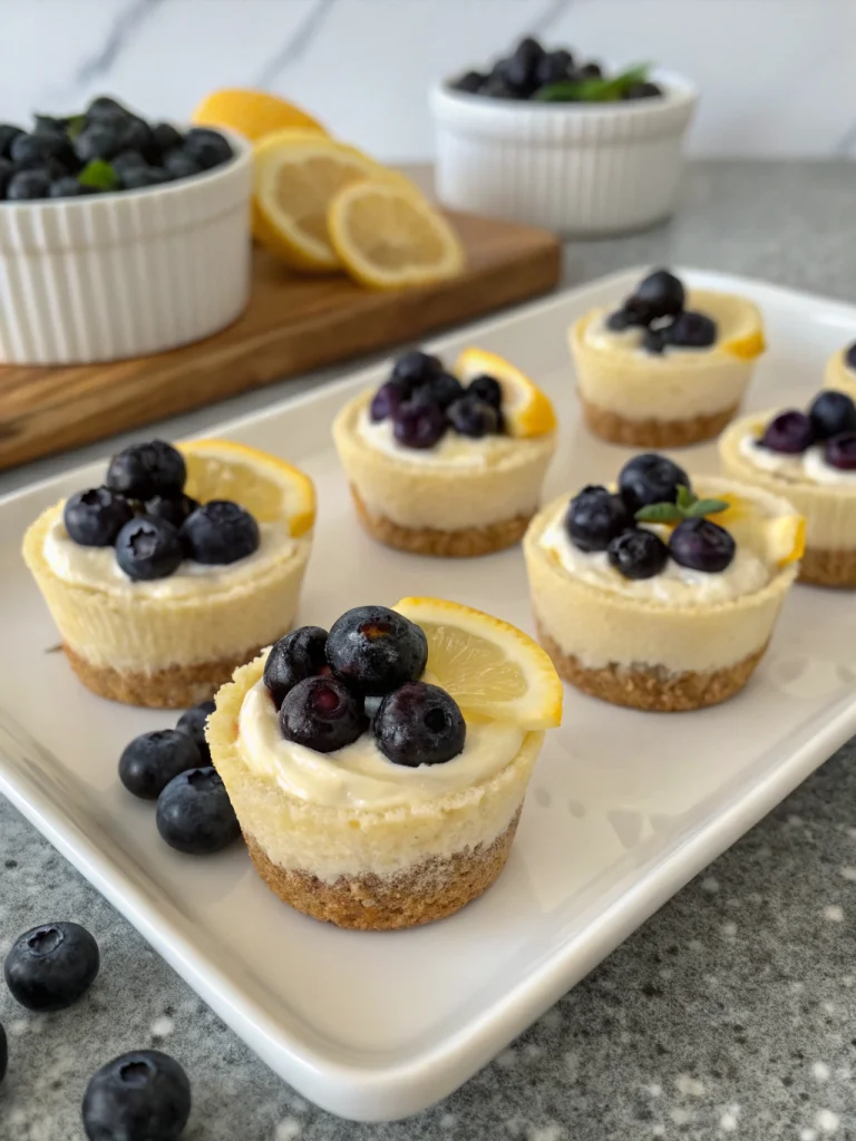 No-Bake Blueberry Lemon Cheesecake Cups