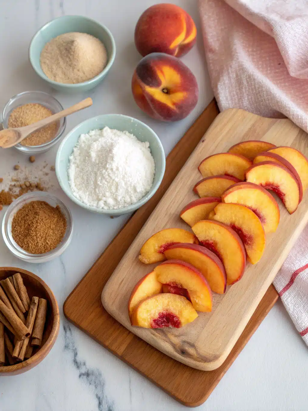 Ingredients for Peach Crisp