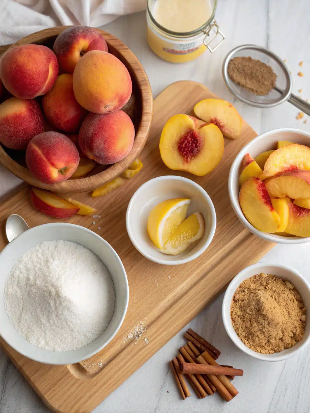 Ingredients for Peach Icebox Cake