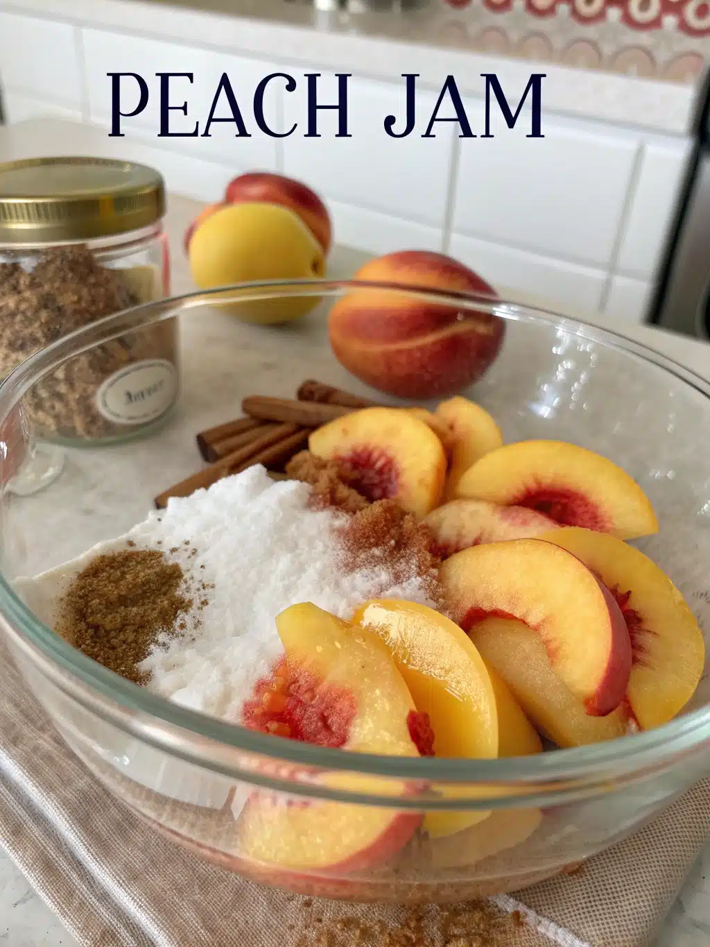 Peach Jam Recipe ingredients