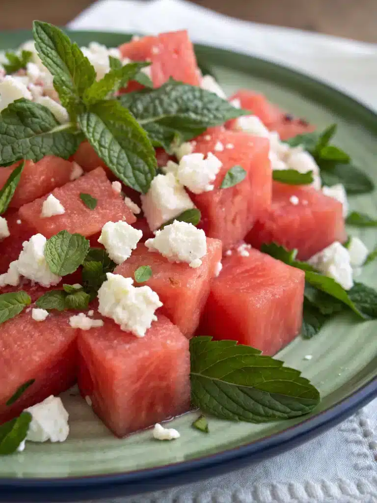 Watermelon Feta Mint Salad