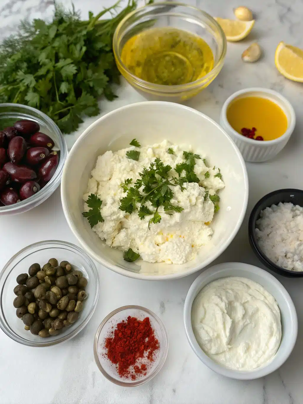 Whipped Feta Dip ingredients