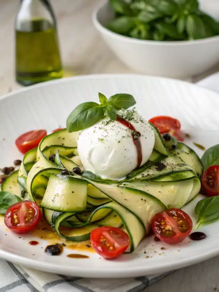 Zucchini Salad with Burrata