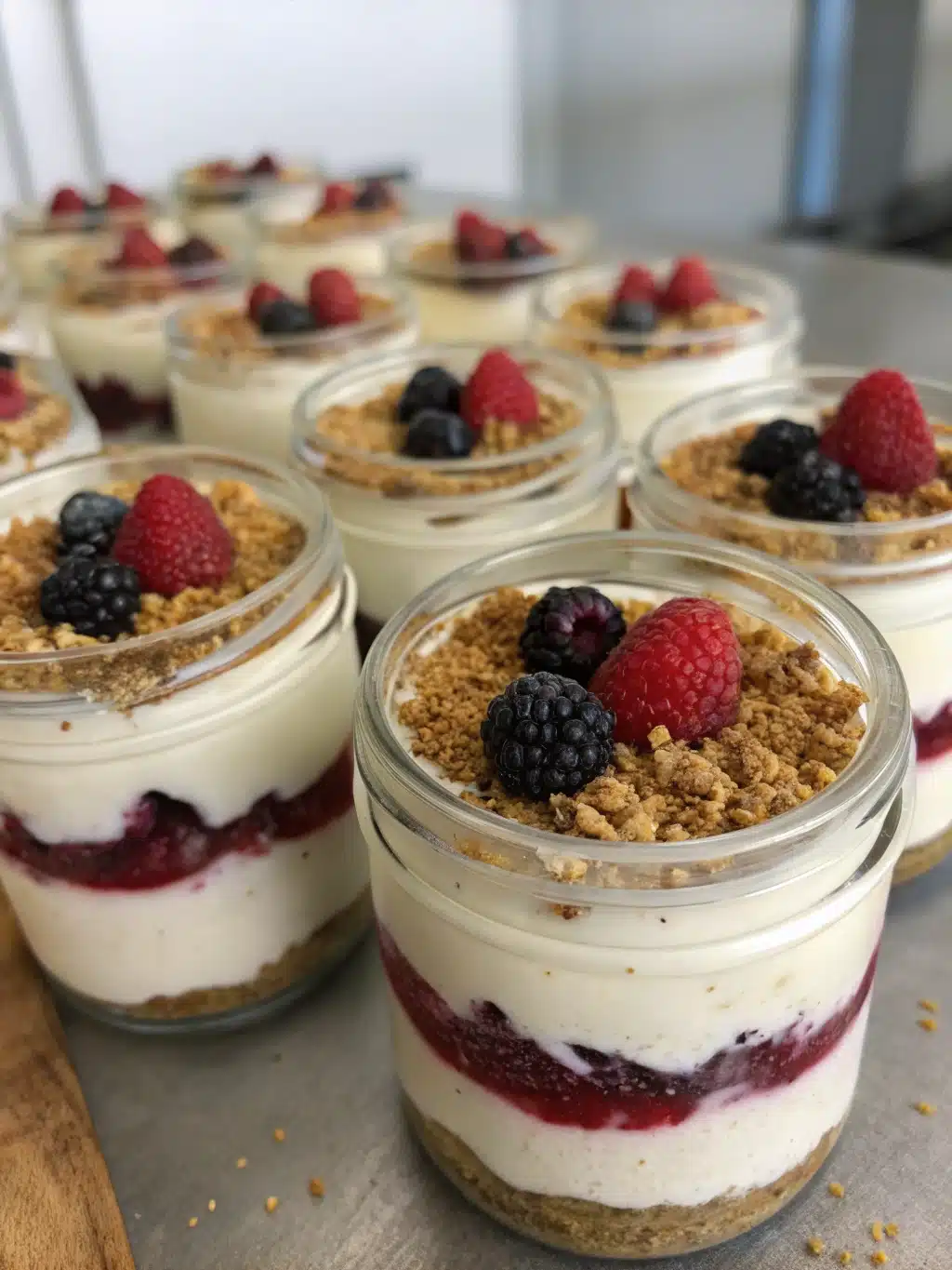 No-bake cheesecake jars