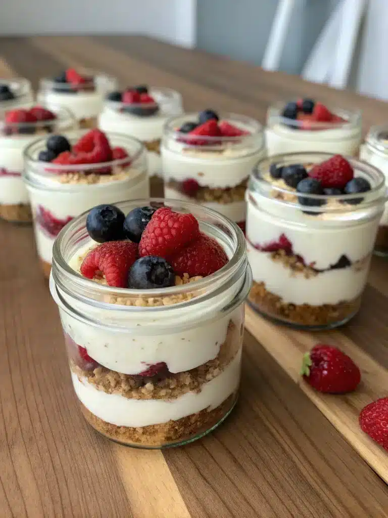 no-bake cheesecake jars