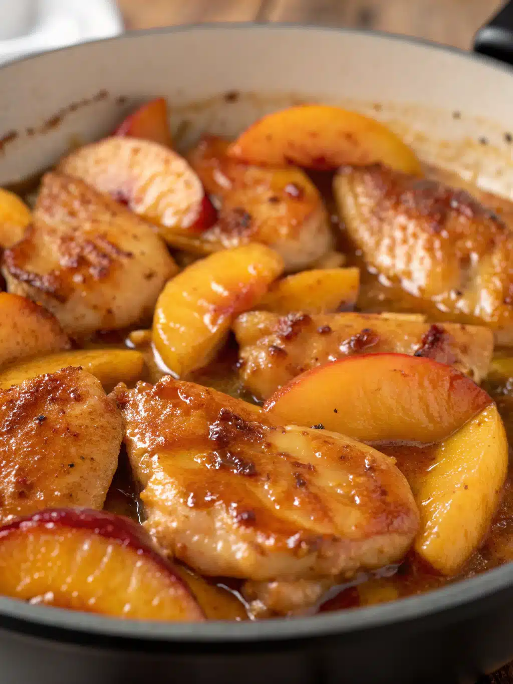 Peach Glazed Chicken on a plate