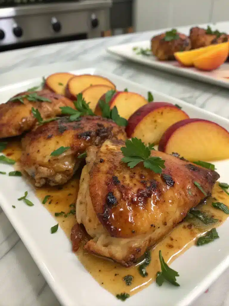 peach glazed chicken
