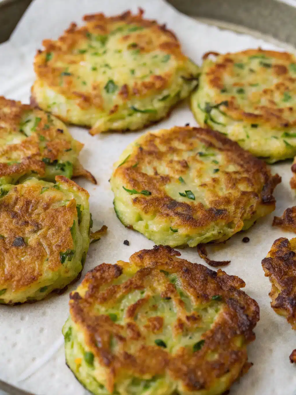 Zucchini Fritters Closeup