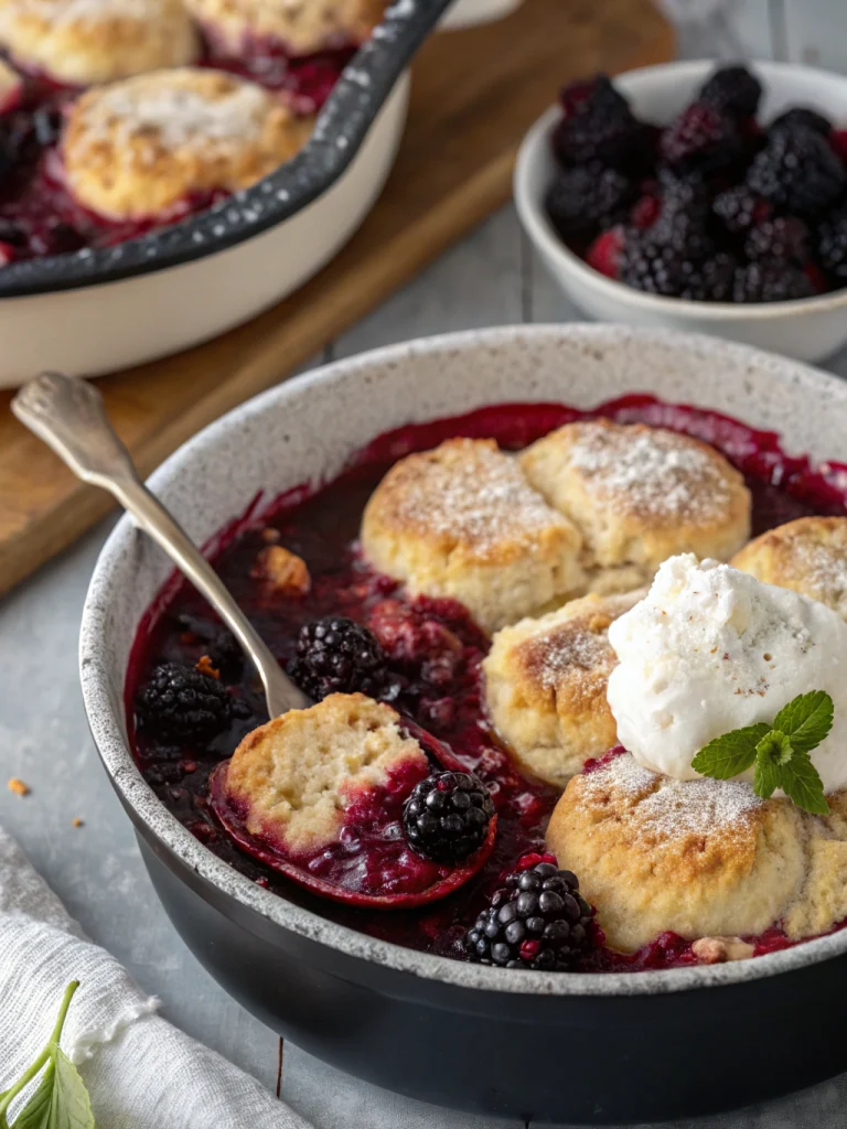 Blackberry Cobbler With Biscuit Top