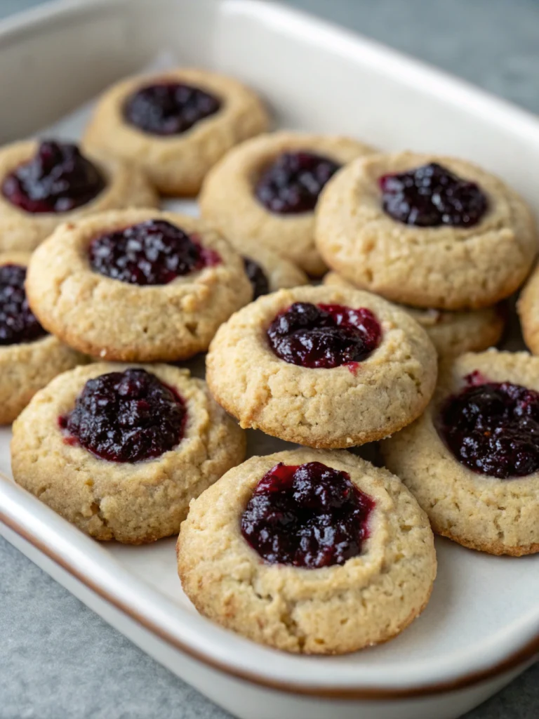 Blackberry Jam Thumbprint Cookies