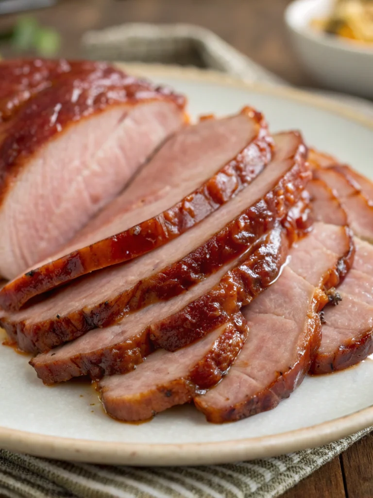 Brown Sugar Glazed Ham Slices