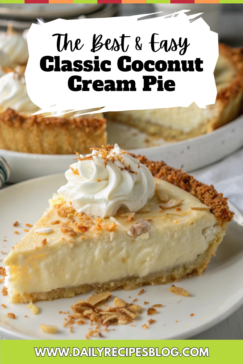 Classic Coconut Cream Pie pinterest
