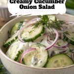 Creamy Cucumber Onion Salad pinterest