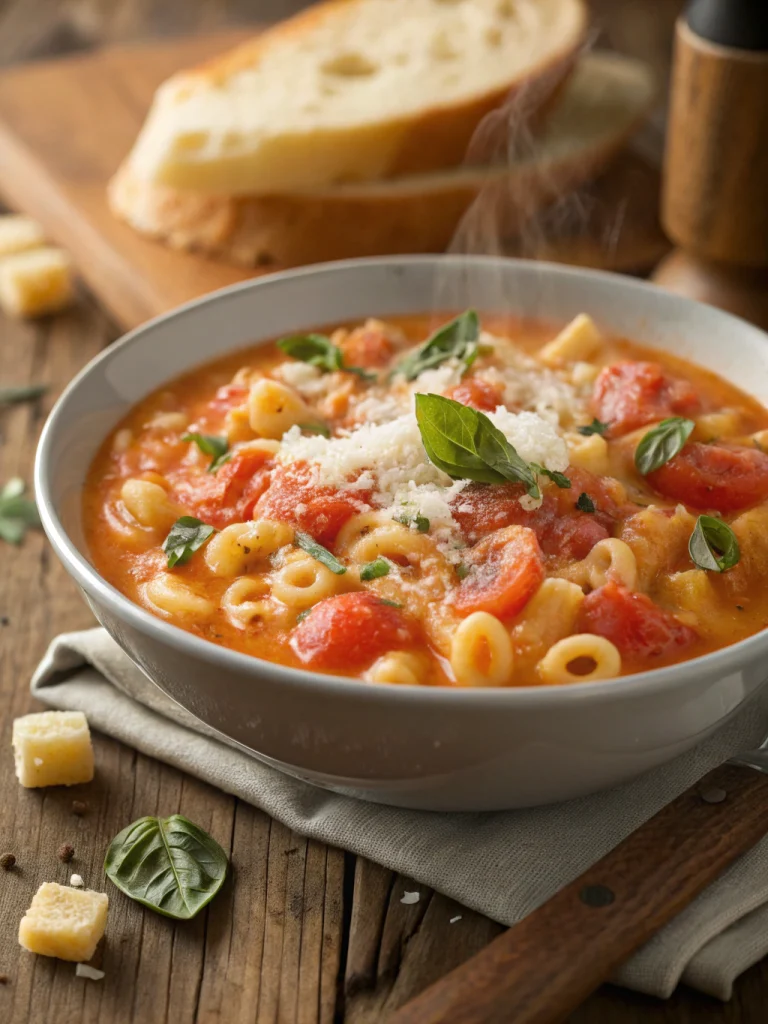 Creamy Tomato Macaroni Soup