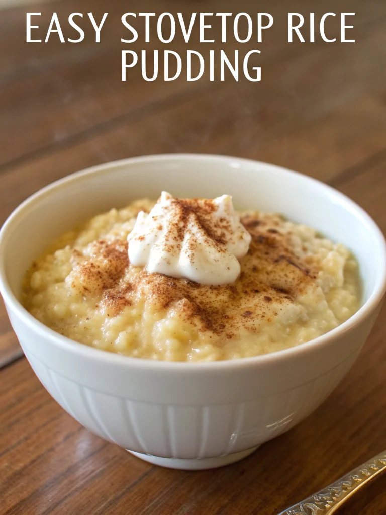 Easy Stovetop Rice Pudding
