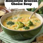Homestyle Broccoli Cheese Soup pinterest