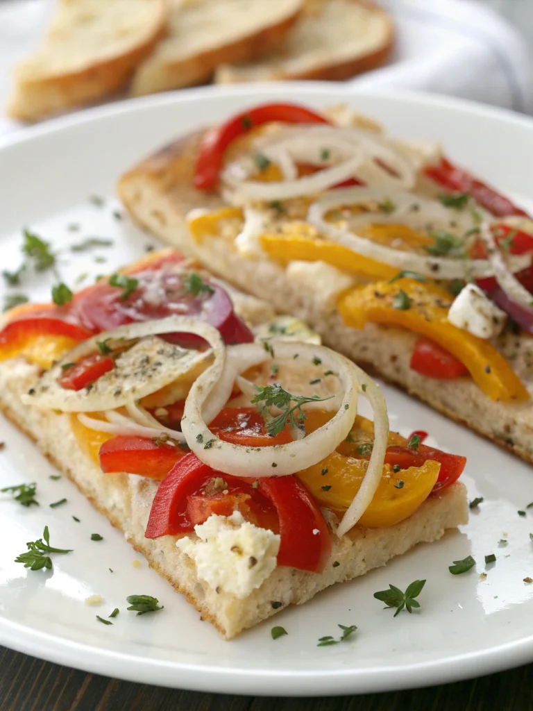 Italian Bell Pepper and Onion Scarpaccia