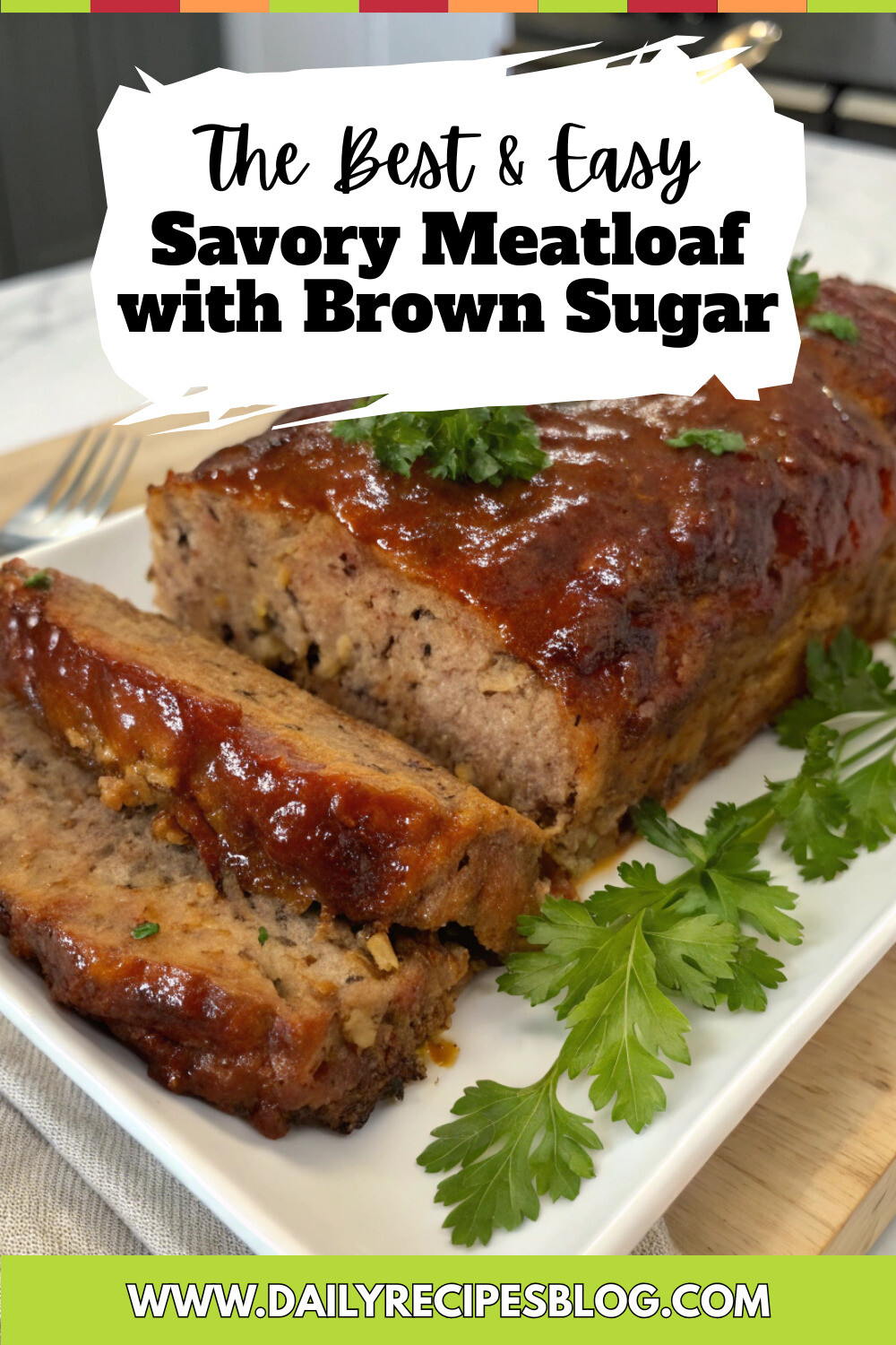Savory Meatloaf with Brown Sugar pinterest