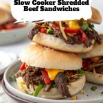 Slow Cooker Shredded Beef Sandwiches pinterest