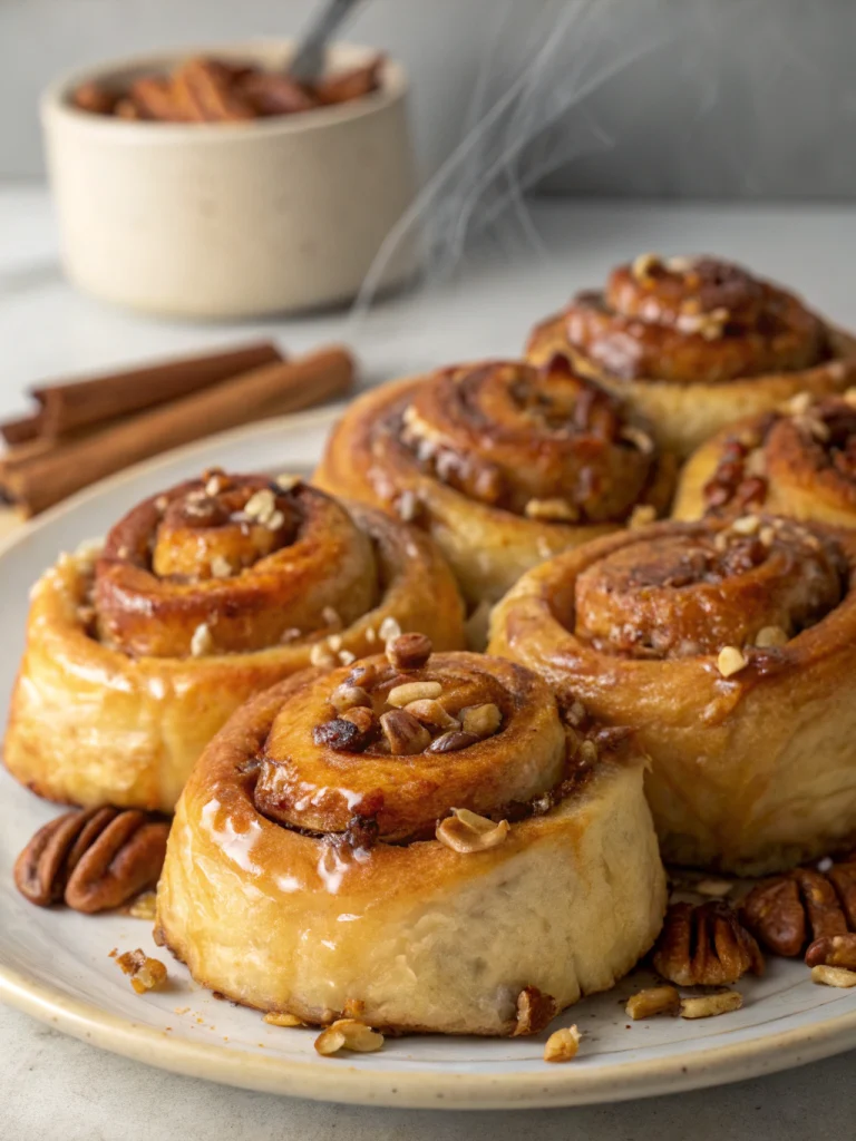 Sticky Maple Pecan Rolls