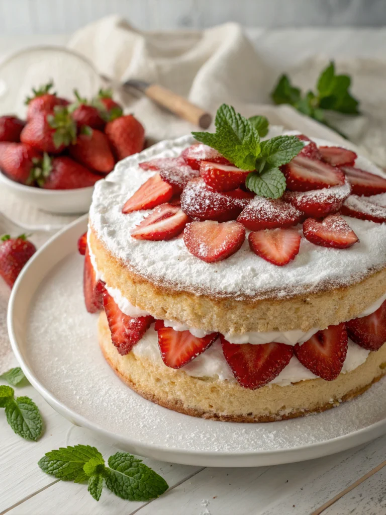 Strawberry Angel Cake