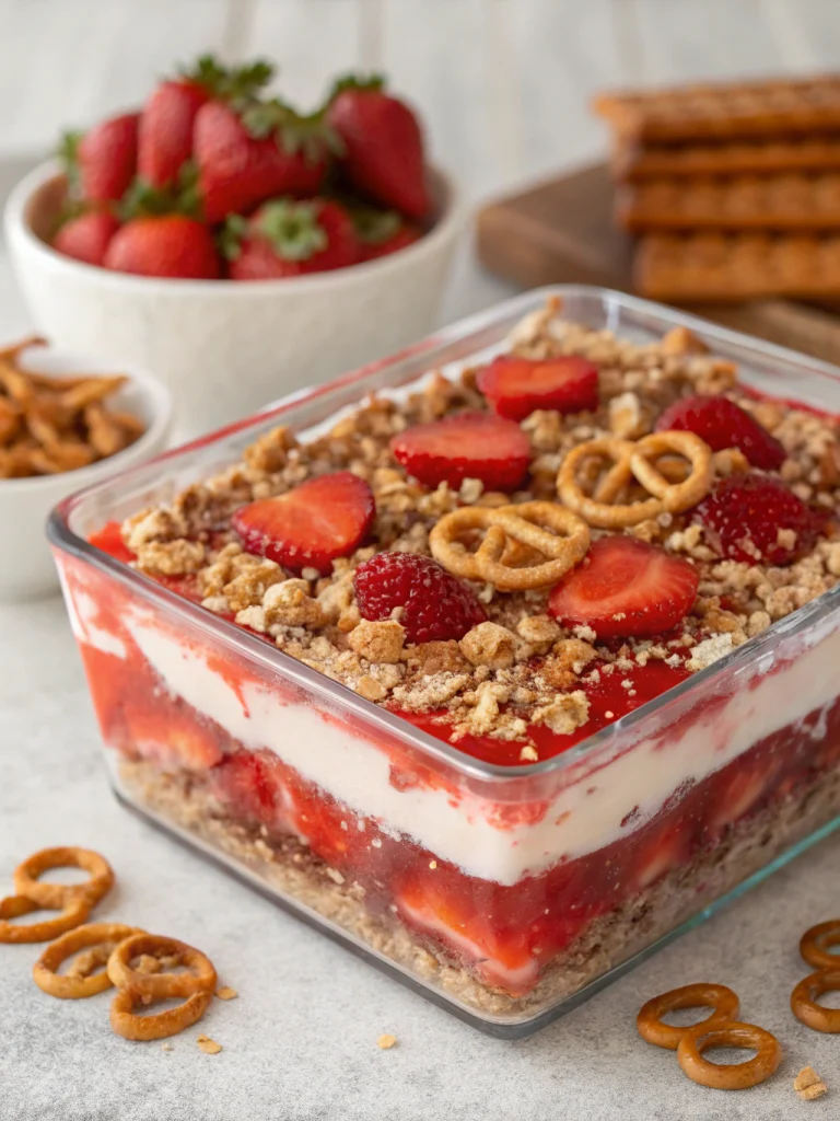 Strawberry Pretzel Jello Salad