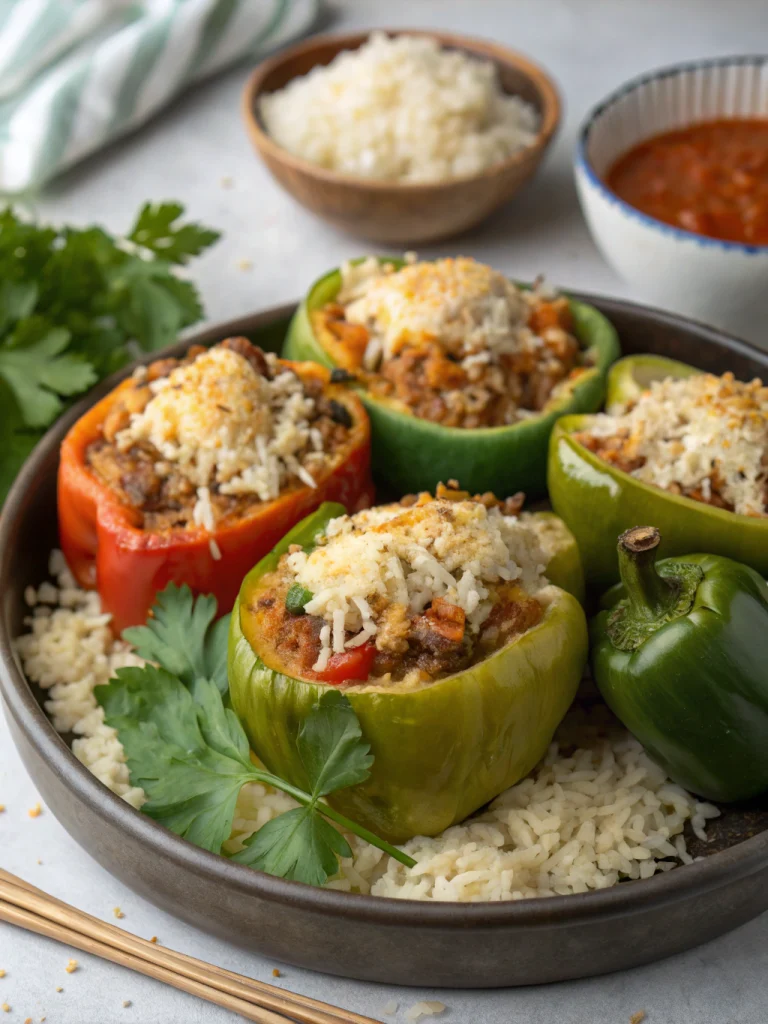 Stuffed Bell Peppers Family Style