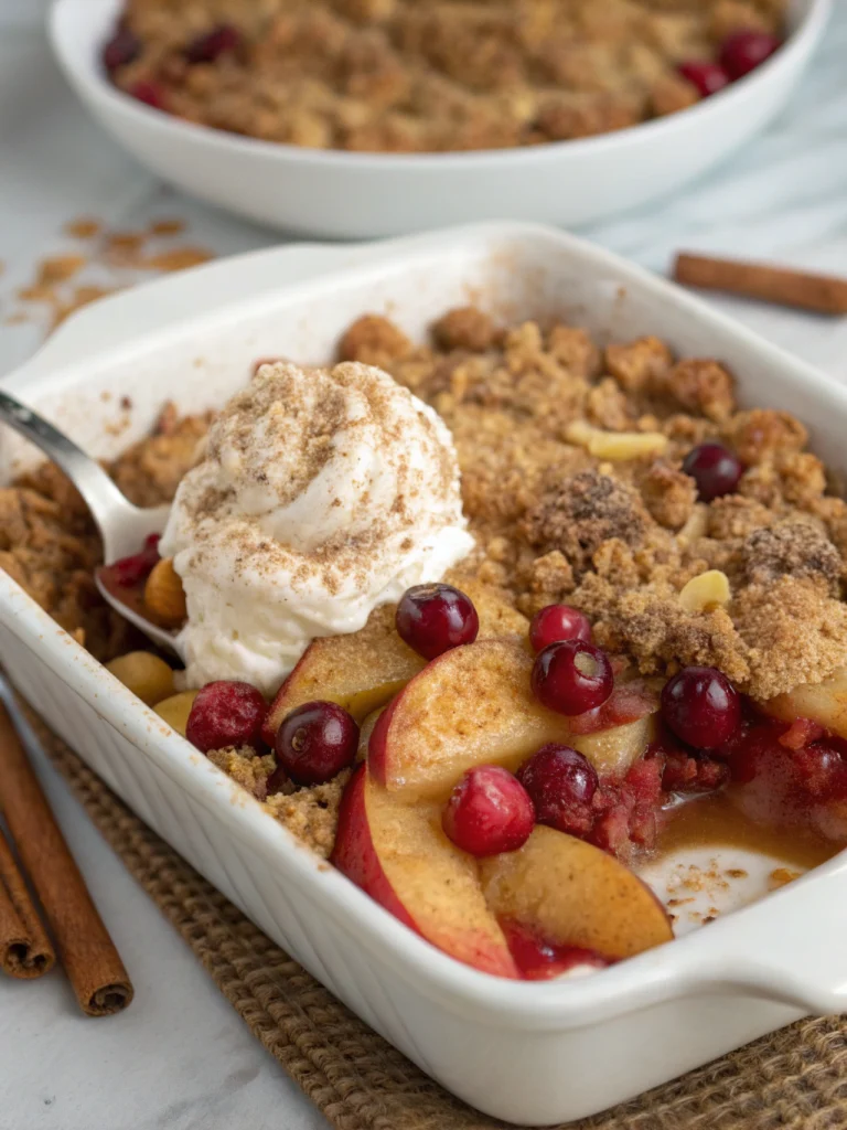 Thanksgiving Cranberry Apple Crisp