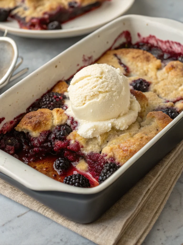 Blackberry Cobbler With Vanilla