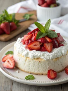 Fresh Strawberry Angel Food