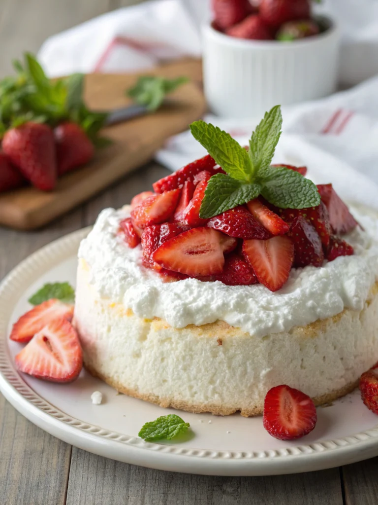 Fresh Strawberry Angel Food