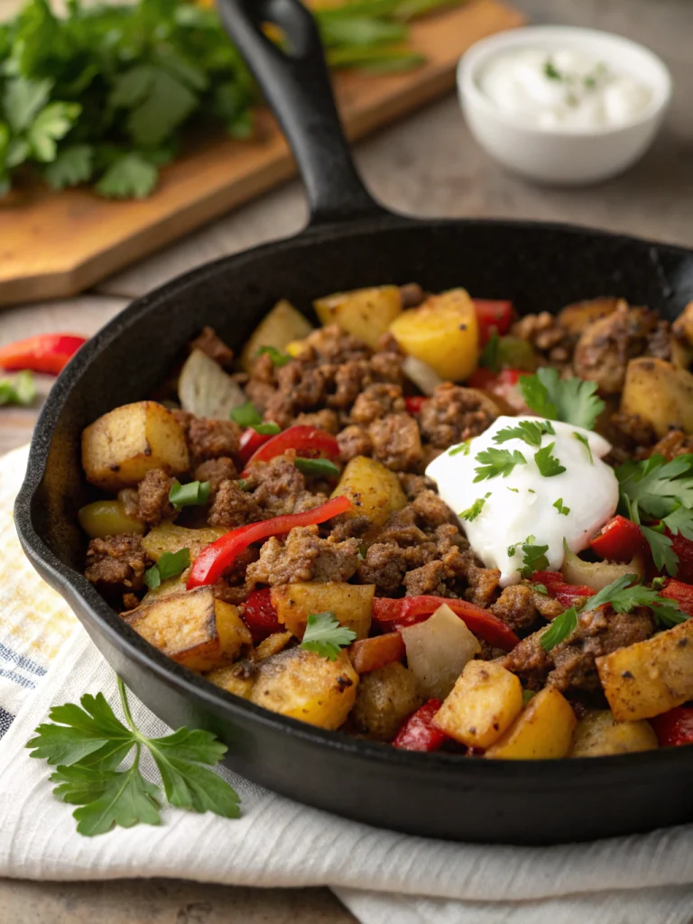 Quick Skillet Hamburger Hash