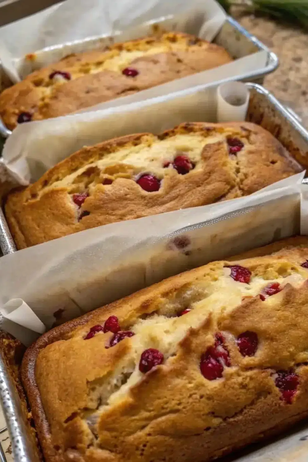 12 cream cheese loaf with cranberries