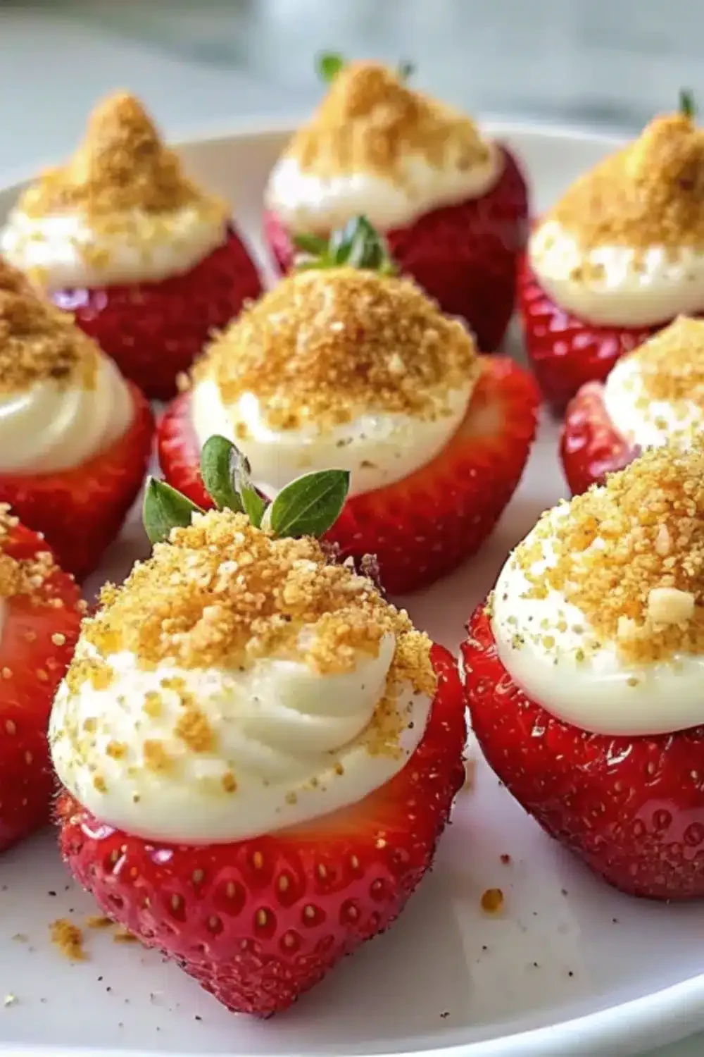 17 cheesecake deviled strawberries 1