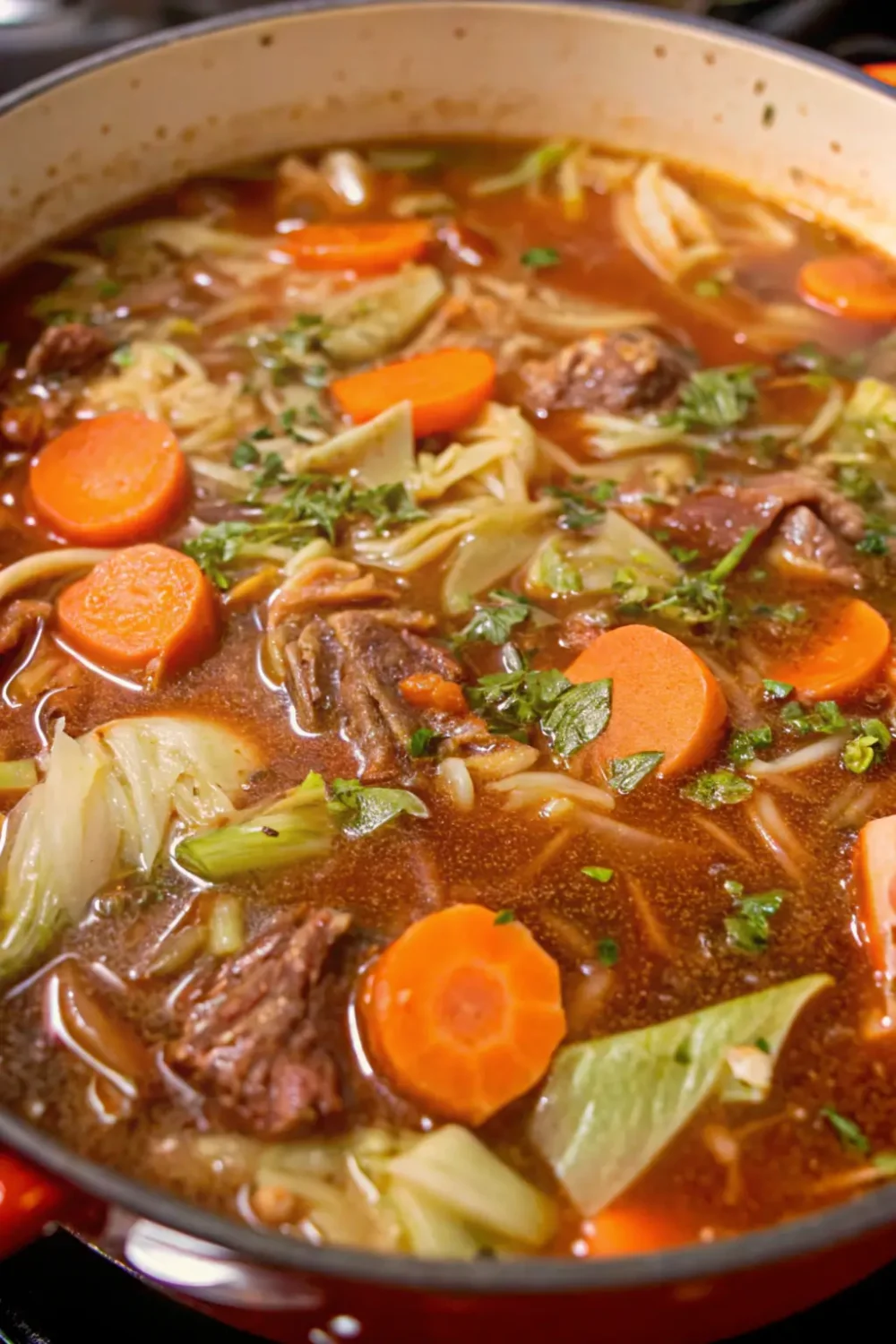 3 cabbage soup with beef and rice 1