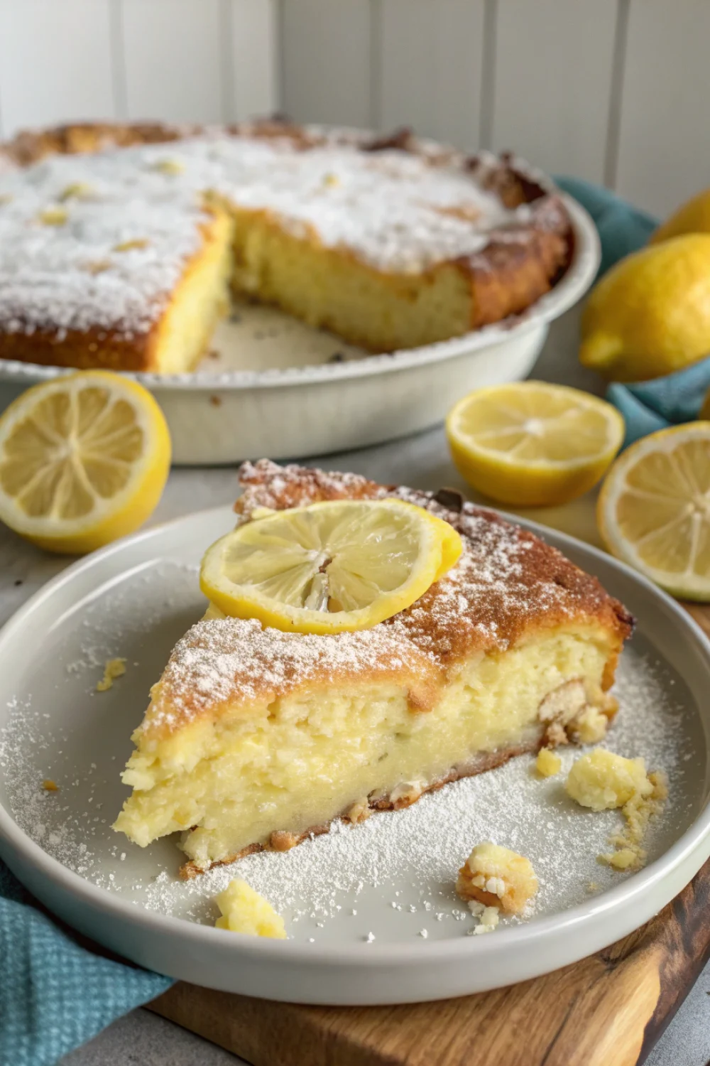 4-Ingredient Lemon Cream Cheese Dump Cake