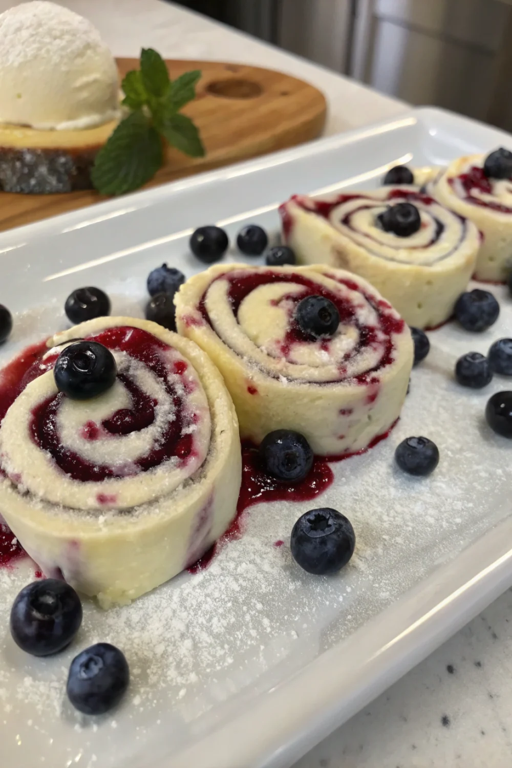 5-Ingredient Blueberry Cheesecake Rolls