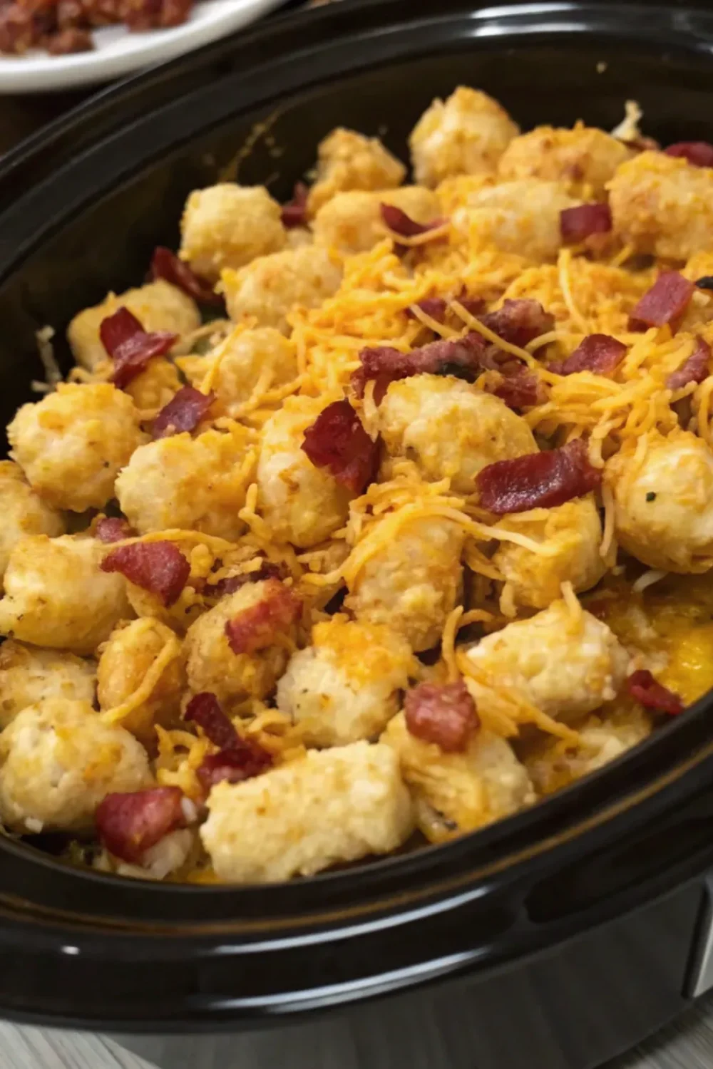 6 crockpot cheesy chicken tater tot