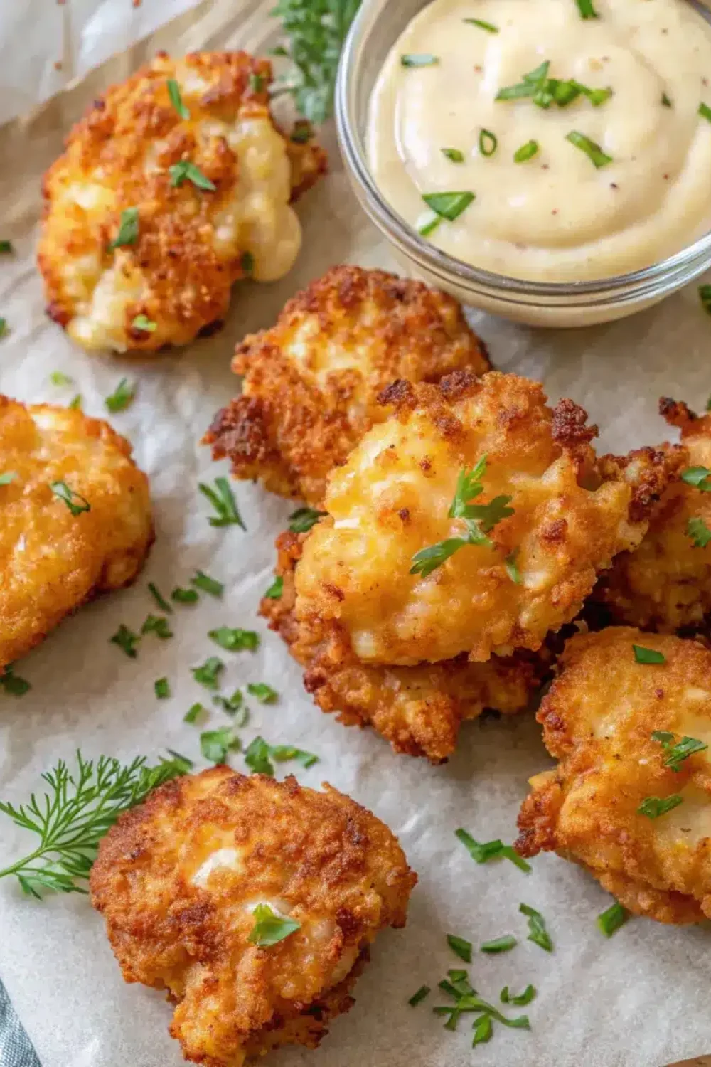 7 cheesy chicken fritters 1