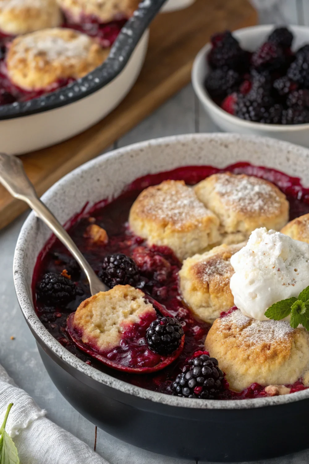 Blackberry Cobbler With Biscuit Top