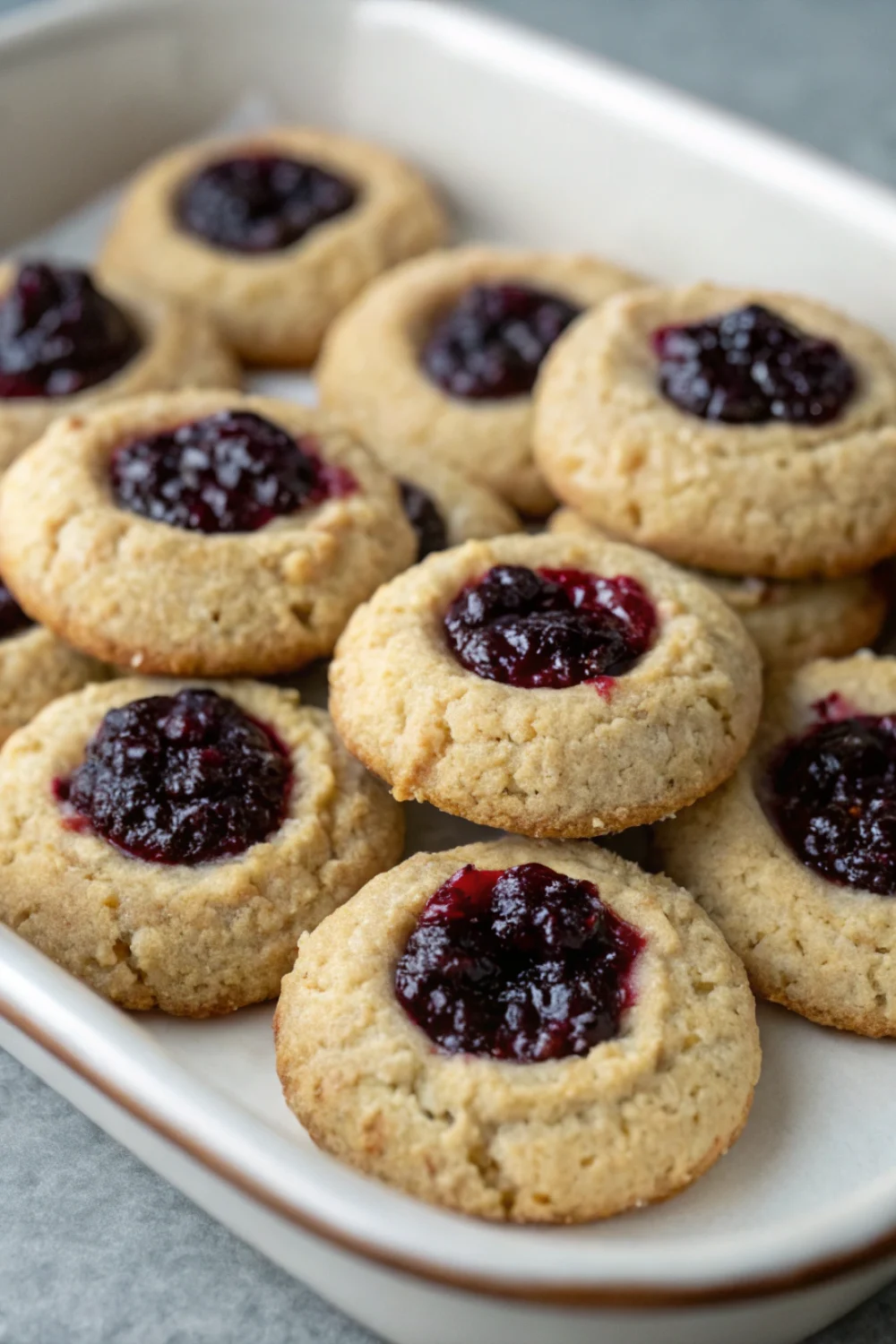 Blackberry Jam Thumbprint Cookies