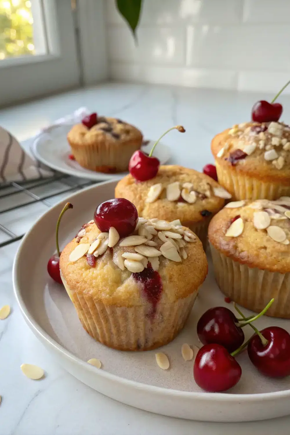 Cherry Almond Muffins