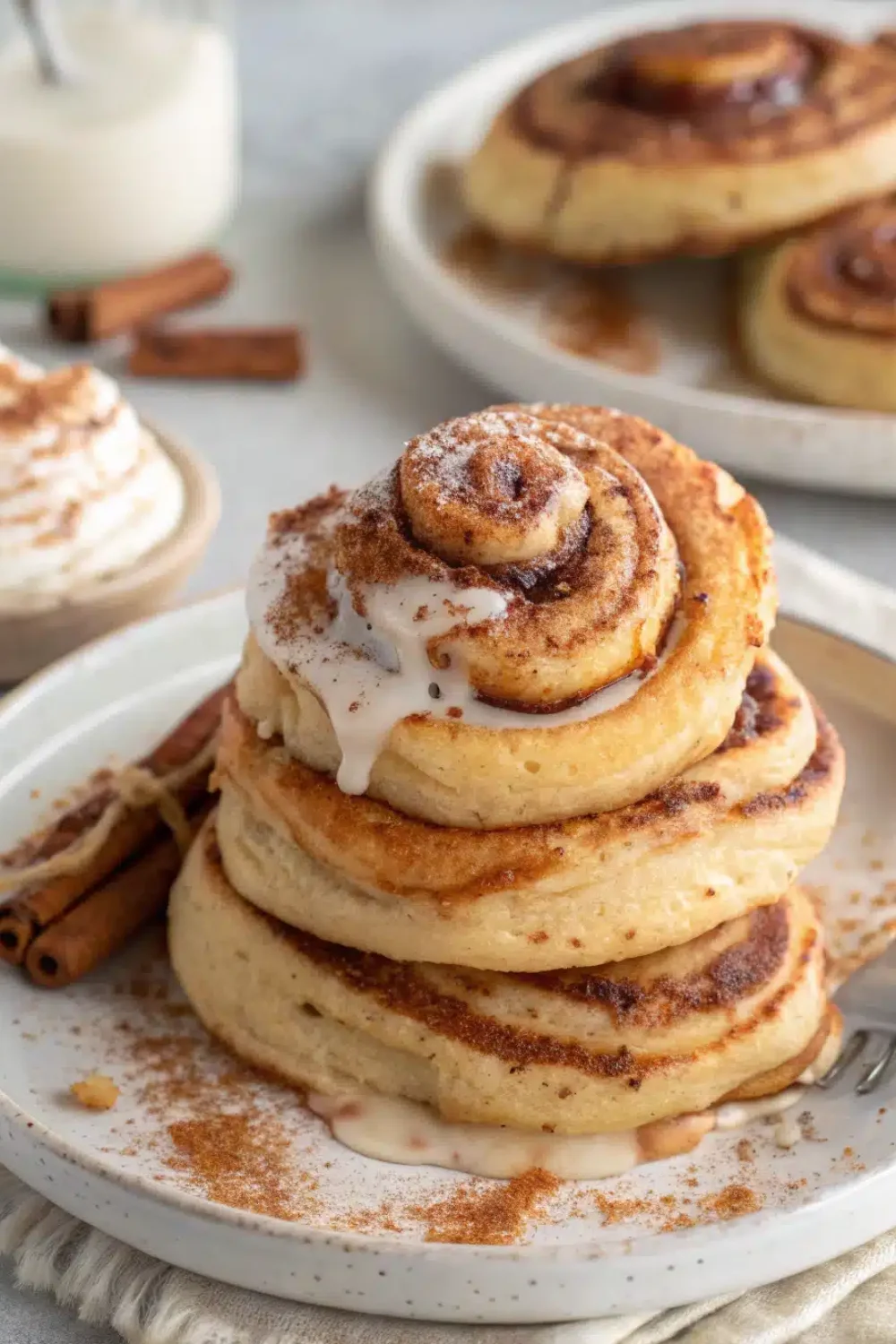 Cinnamon Roll Pancakes