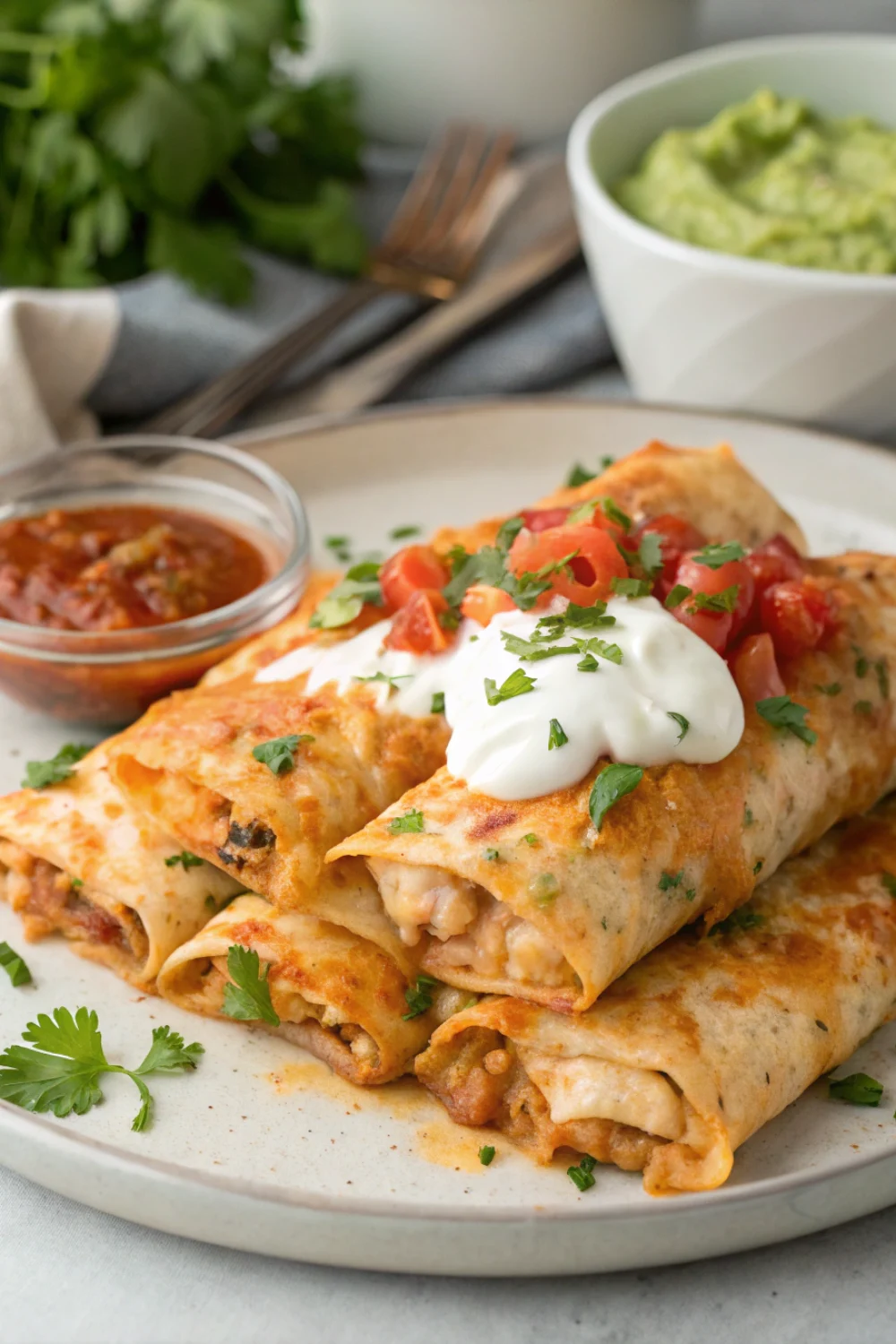 Cream Cheese Chicken Enchiladas