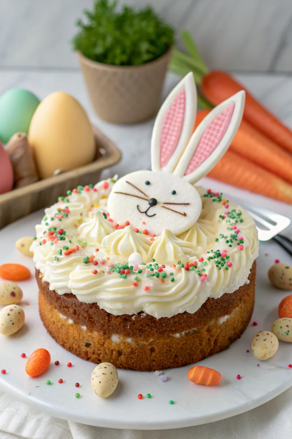 Easter Bunny Carrot Cake