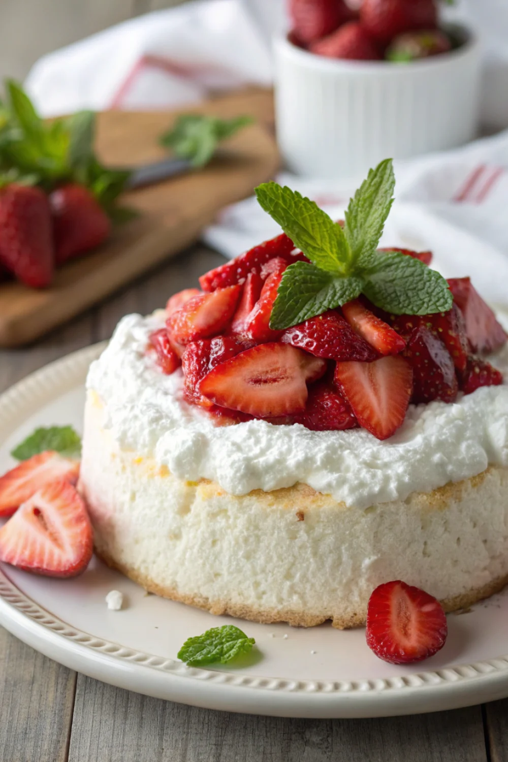 Fresh Strawberry Angel Food